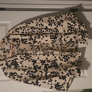 Womens deane and white blouse jacket button down long sleeve 3x